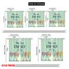 2pcs 2D Flat Printing Drapes Positive Energy Flowers Dragonflies Polyester Fabric Without Electricity Holiday Decorations for