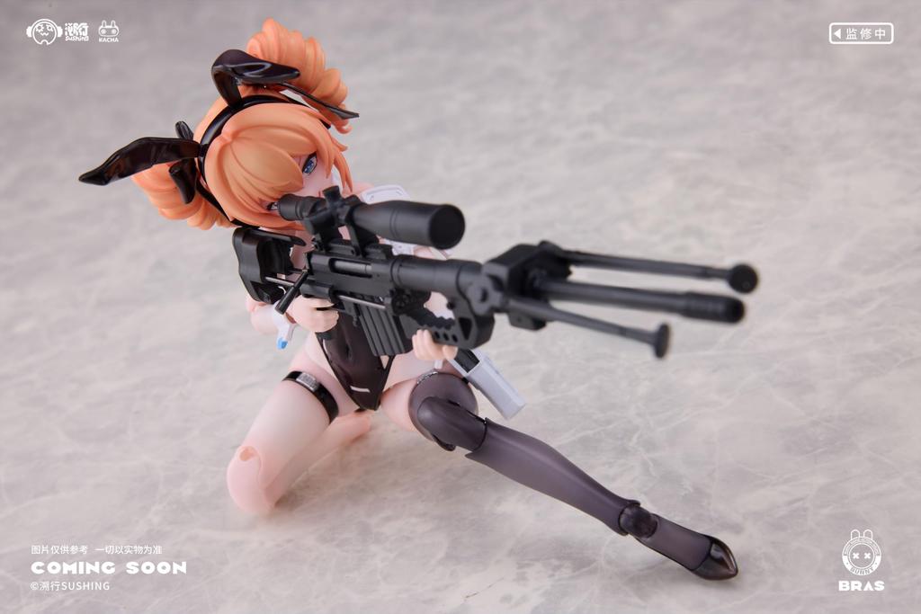Sushing Rapid Action Sniper Leoni Scale PVC ABS POM Painted Movable Figure "Bunny Squad" 1/12 & &