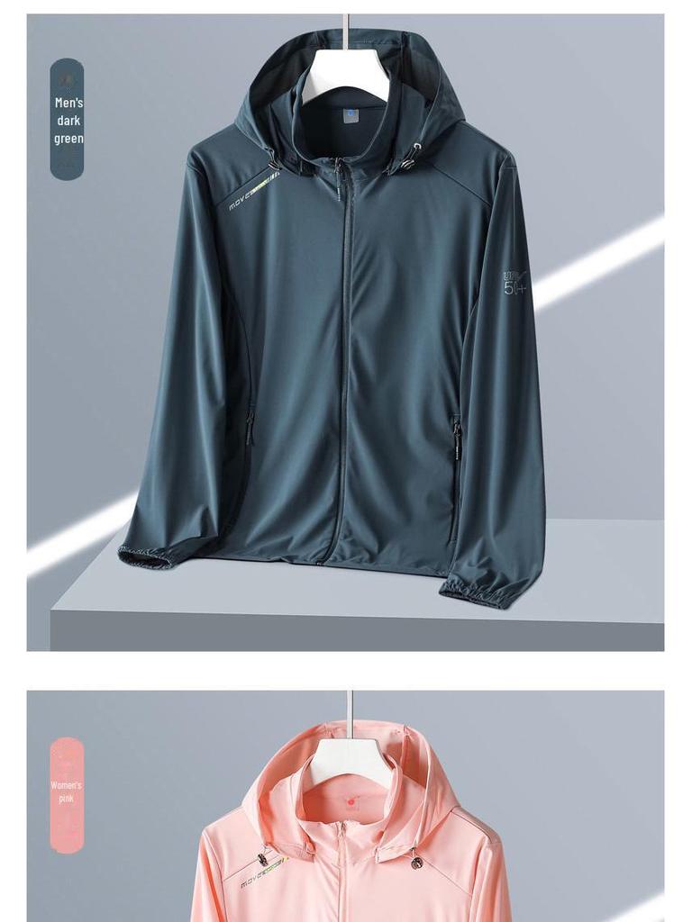 Herren-Sommerjacke aus Eisseide mit Sonnenschutz zum Angeln und für den Außenbereich