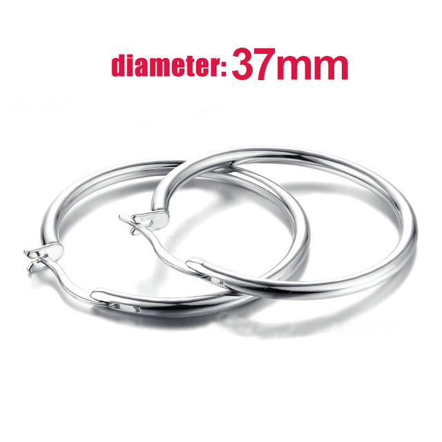 Big Hoop Earrings For Women Minimalist Circle Classic Cartilage Earring Rose Gold Color Hoops Fashion Jewelry Wholesale E780