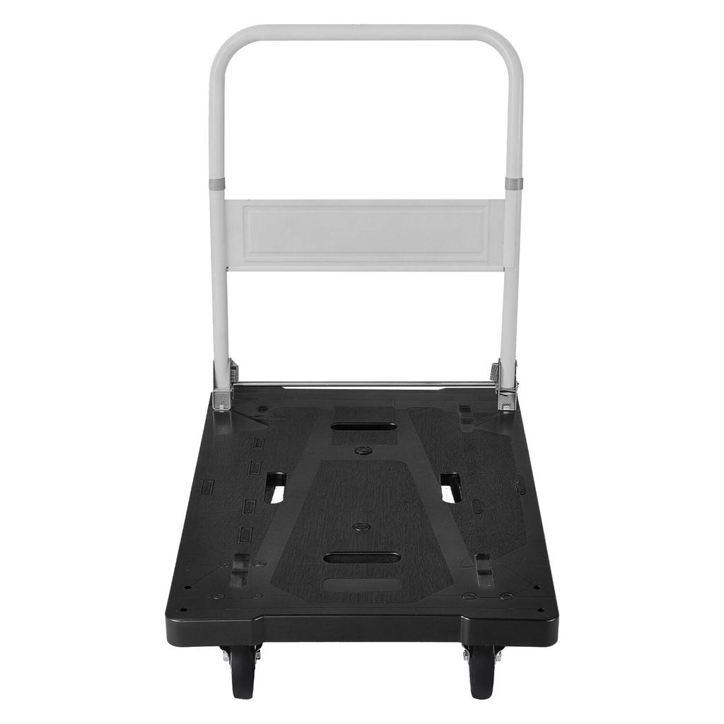 Foldable Push Cart Dolly, 299.37 kg Capacity, Folding Platform Truck with Swivel Wheels, Moving Platform Hand Truck Flatbed Cart, Space Saving Push