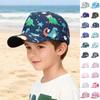 Gorras de Béisbol con Protección Solar Digital Infantil de Dinosaurio y Mariposa