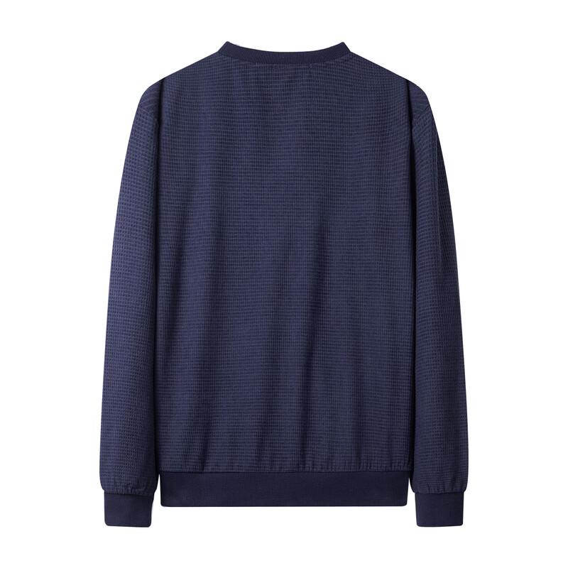 SHANSHAN Men's Waffle Knit Pullover Sweatshirt