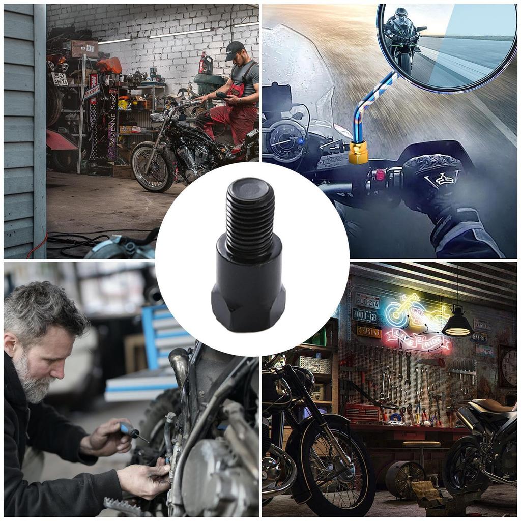 Gevrkjenp 10mm Mirror Adapter, Adjusting Screw Motorcycle Mirror Mount Diameter Converter | Motorcycle Rearview