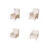 Dollhouse Miniature Living Room Sofa, Coffee Table & Chairs Set