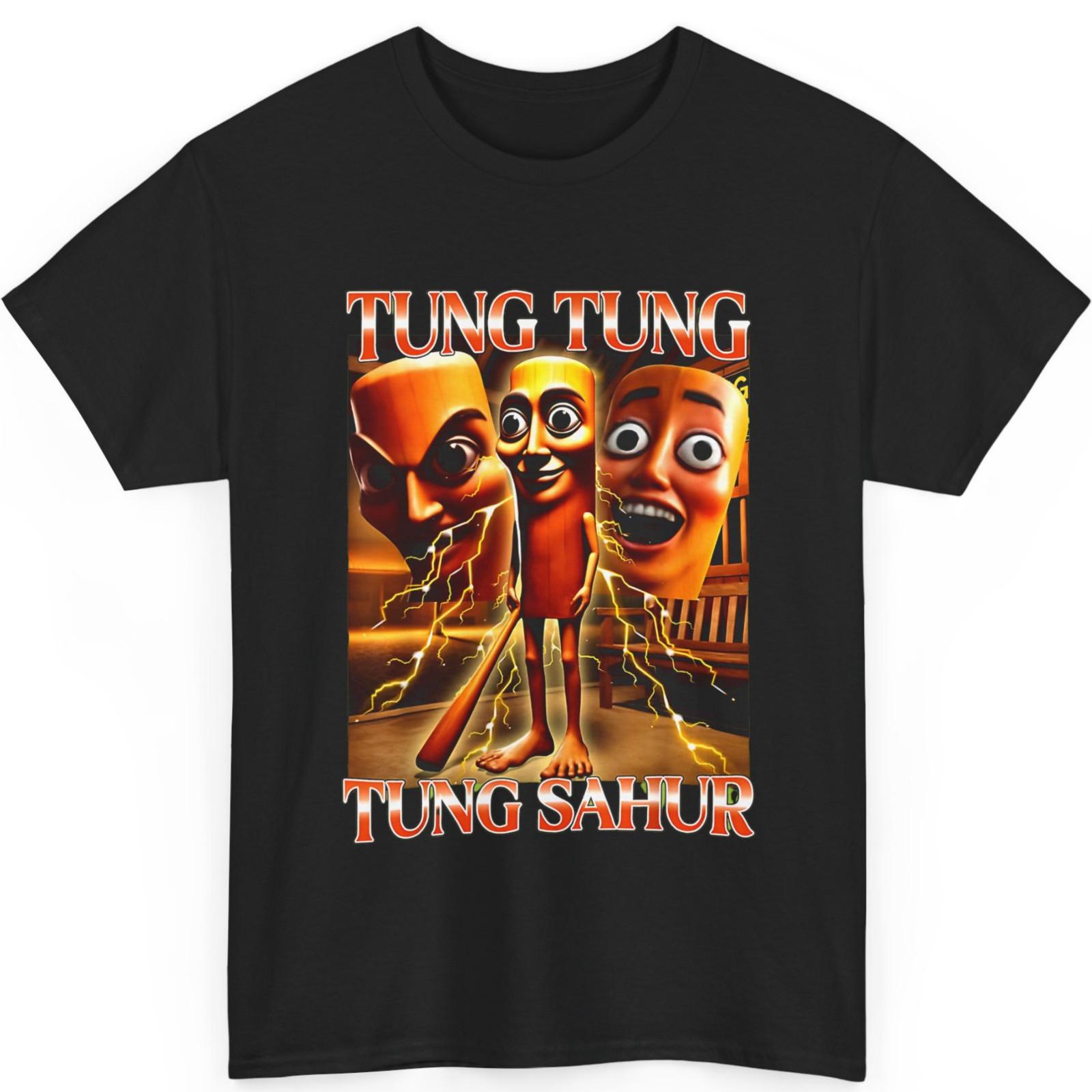 Tung Tung Tung Sahur Funny Meme Brainrot Humor Gen Z Unisex T-Shirt S разноцветный
