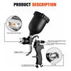 Professional Pneumatic Spray Gun with Adapter Car Aerograph Spraying Gun High Atomization Sprayer for Car Painting and Repair
