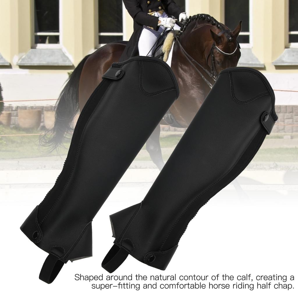 Super   PU Leather Half Chap Horse Riding Body Protector Equipment for Adults