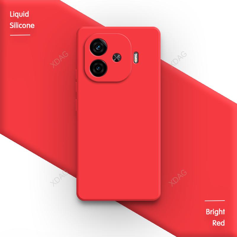 Etui Coque Candy Color do VIVO iQOO Z9 Turbo Z9X 5G Ochrona obiektywu Kwadratowy płynny silikonowy miękki pokrowiec tylny Akcesoria