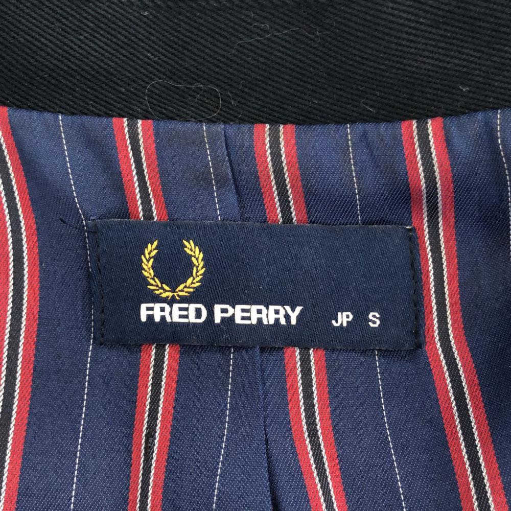 FRED PERRY made in Japan tailored jacket S black Back stripe Women Used
