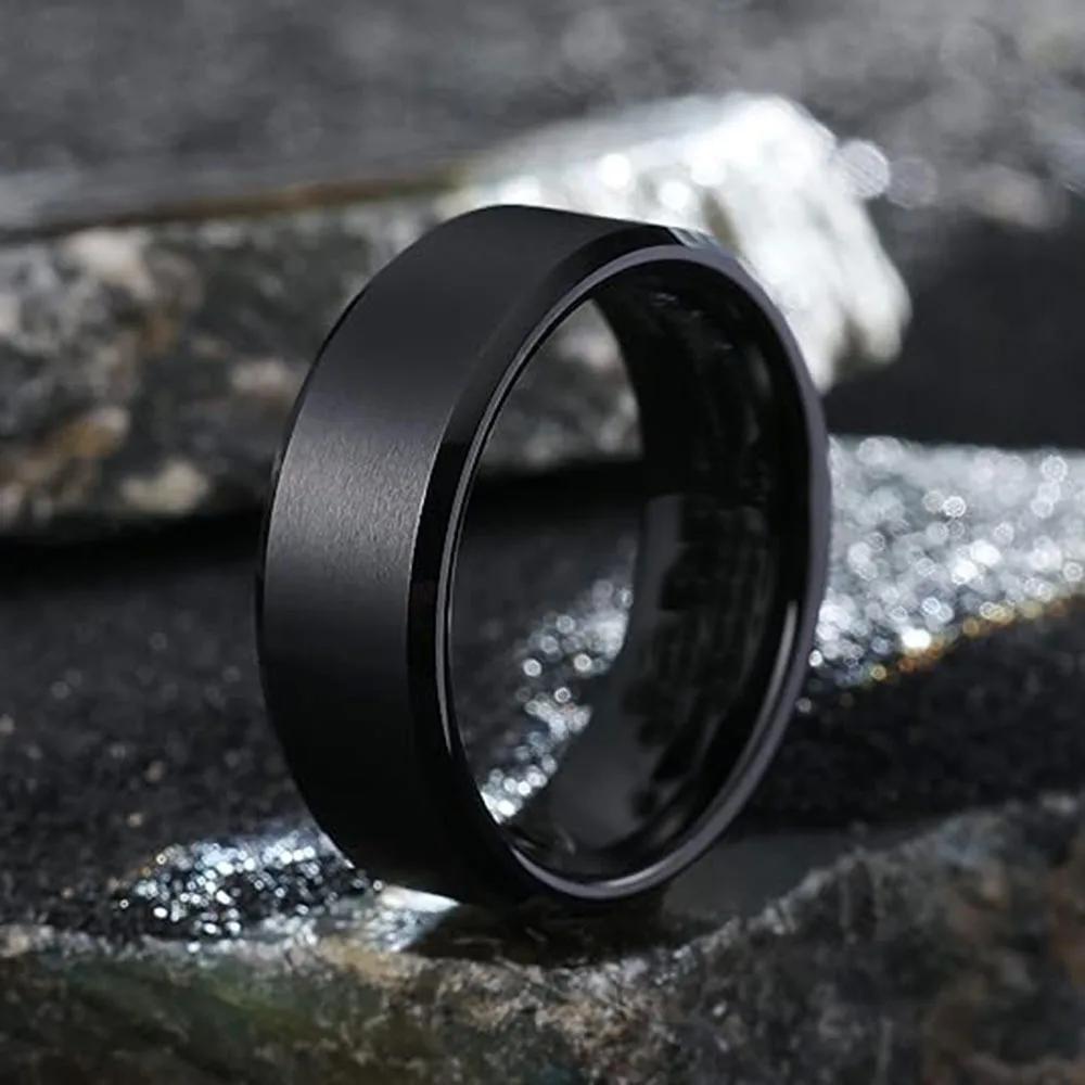 Stainless Steel Rings for Men, Colors: Black Golden Coppery Color, US Sizes 6-13, Men's Simple Band Rings