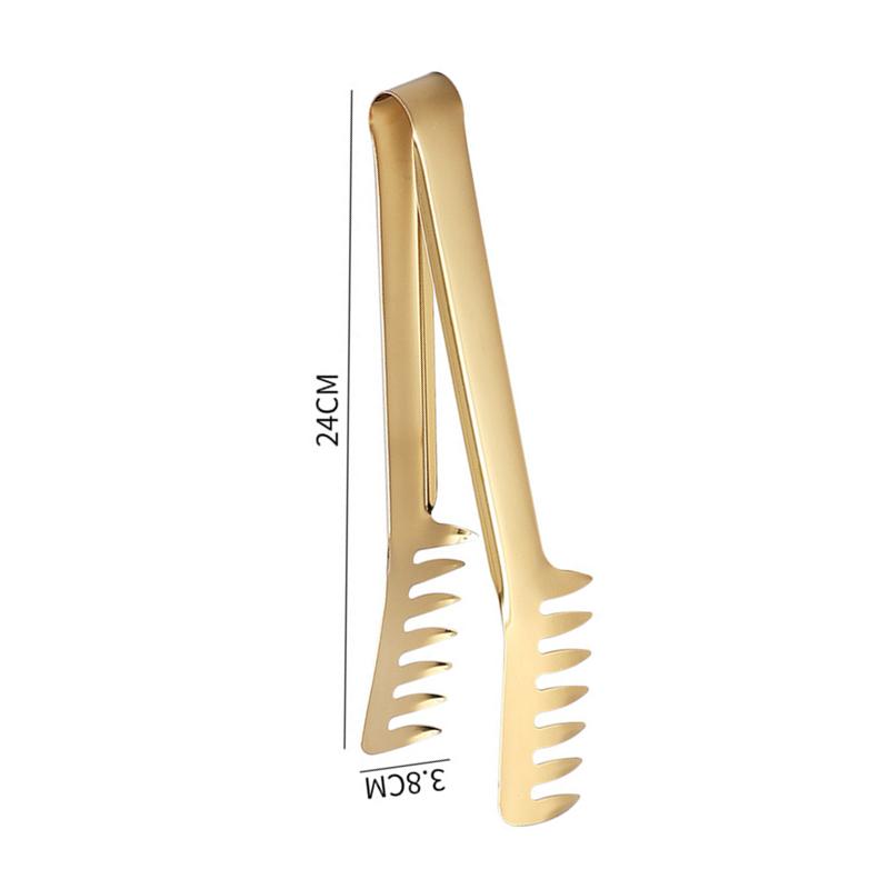 30-Styles Gold BBQ Food Tongs Steak Clip Stainless Steel Hollow Cake Bread Grill Clamp Cooking Utensils Kitchen Accessories