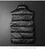 Męska Europejska Błyszcząca Kamizelka Puchowa - Zimowa z Kołnierzem Stojącym Moda Biały Puch Kaczy Odzież Wierzchnia