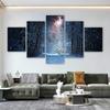5 Panels Snow Forest Posters Canvas Painting Tree Landscape Picture Prints Wall Art For Living Room Modern Home Decor No Frame