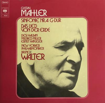 LP Record GUSTAV MAHLER - BRUNO WALTER - Sinfonie Nr.4 G-Dur Das Lied Von De 78221 CBS 1973 Germany Classical Used