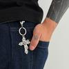 Retro Cross Keychain Pendant Men'S Jeans Key Ring Bag Ornament Hanging Decoration