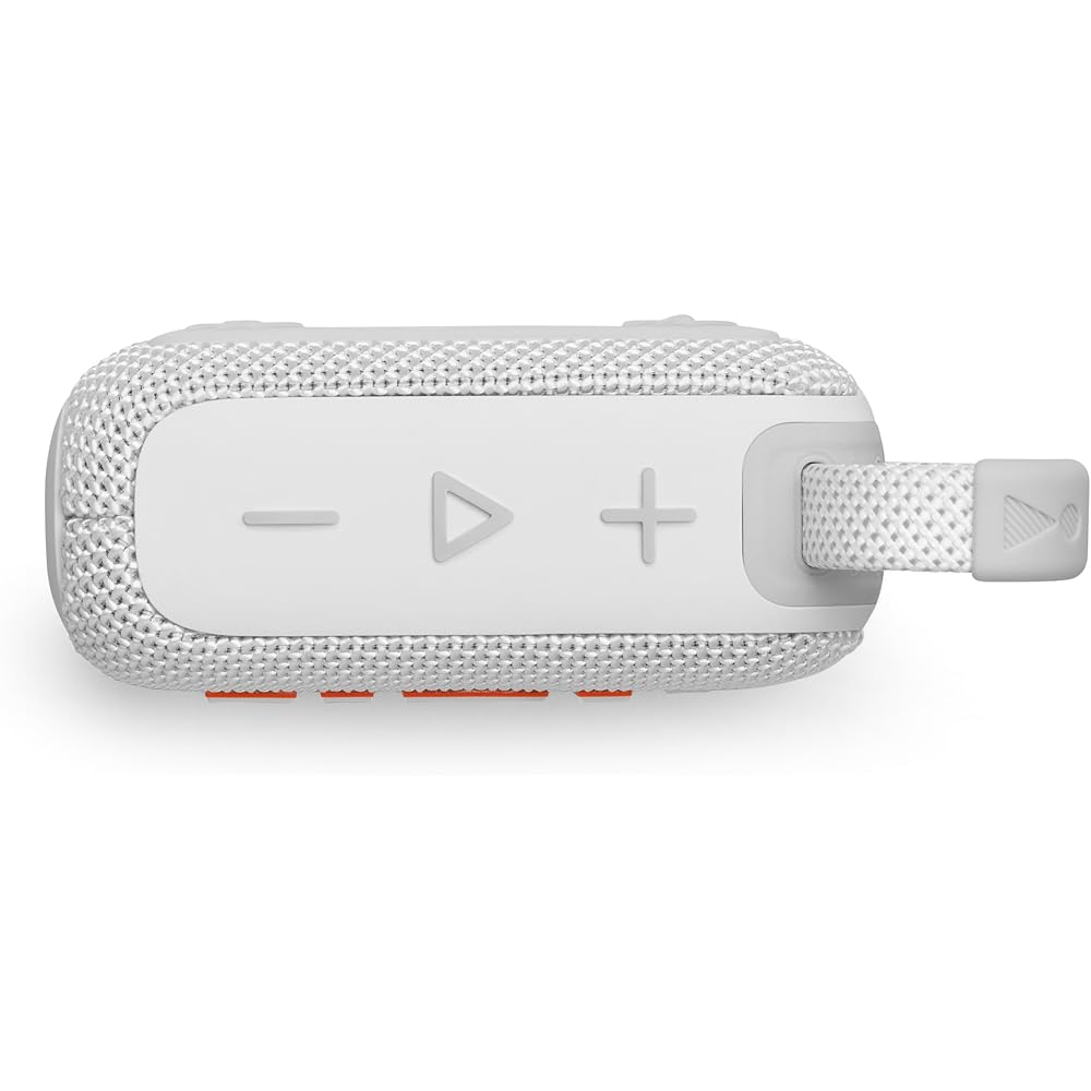 JBL GO4 Bluetooth Speaker with USB-C Charging, IP67 Dustproof and Waterproof Rating, App Compatible, Passive Radiator, Portable, White (JBLGO4WHT)
