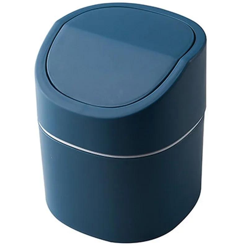 Turn Over Cover Table Bin Creative Nordic Style Table Trash Bin Desk Garbage Bin for Kitchen Bathroom Bedroom 2025