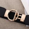 Gold Dress Decor Clothes Accessories Round Buckle Waistband Elastic Belts Cummerbunds Waist Belts