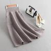 2025 Women Fall Winter Skirt Knitted Elastic High Waist Thick Soft Warm Stretchy Solid Color Loose Big Swing