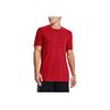 Under Armour Logo Print Sports Crew Neck T-Shirt Men Tops Red 1356798-608