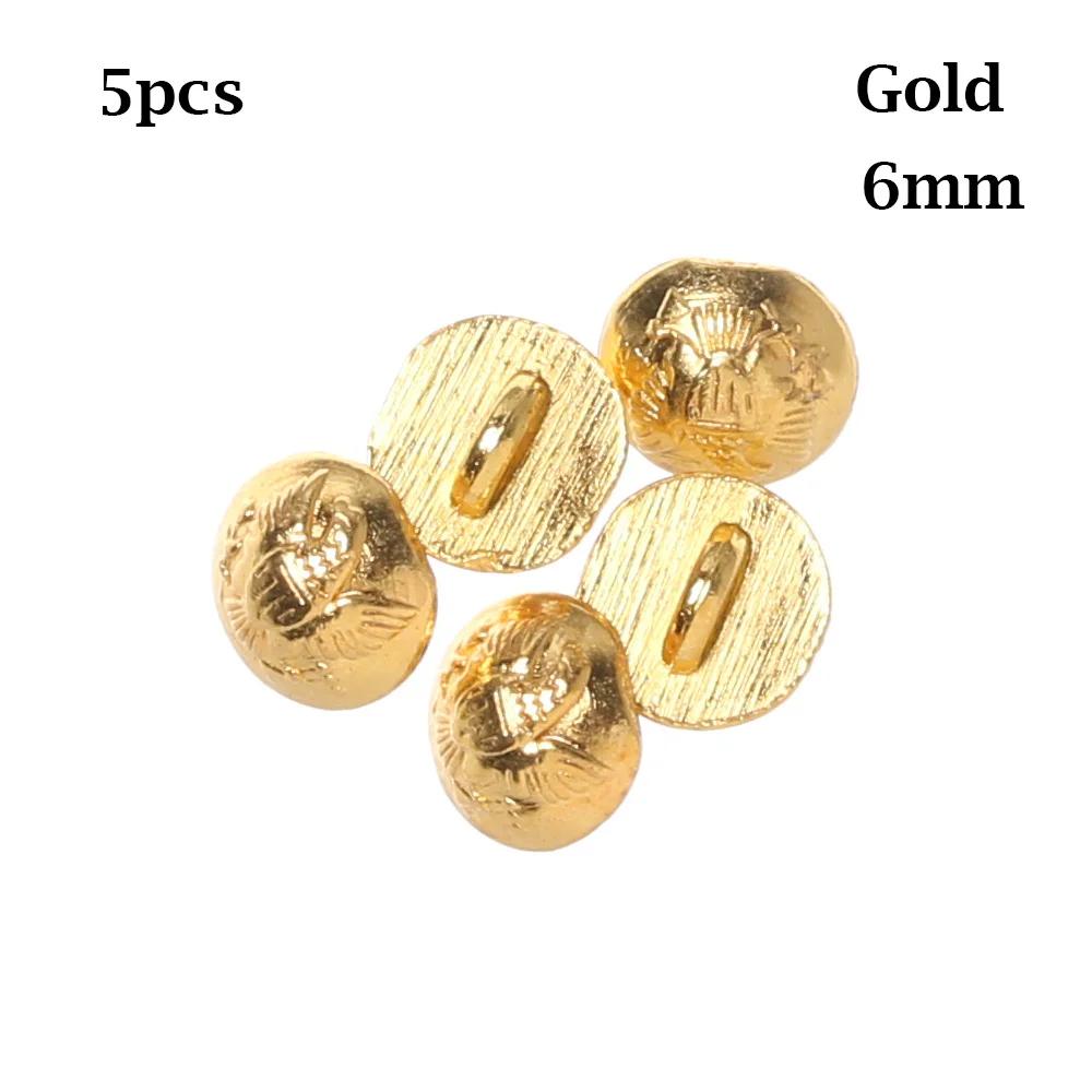 5 Pcs 4/5/6mm Mini Buckles Doll Buttons Belt Buckle DIY Doll Clothes Pattern Decoration Dollhoues Miniature Dolls Accessories