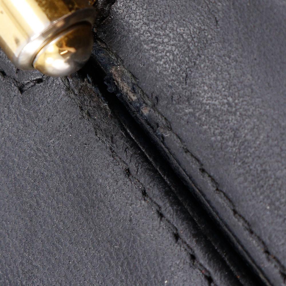 CHANEL Chevron COCO Mark Shoulder Bag V stitch vintage black lambskin Women Used