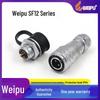 WEIPU SF12 Waterproof Aviation Plug Socket: Straight Mount, 2 To 9 Pins, Multi-Core Options
