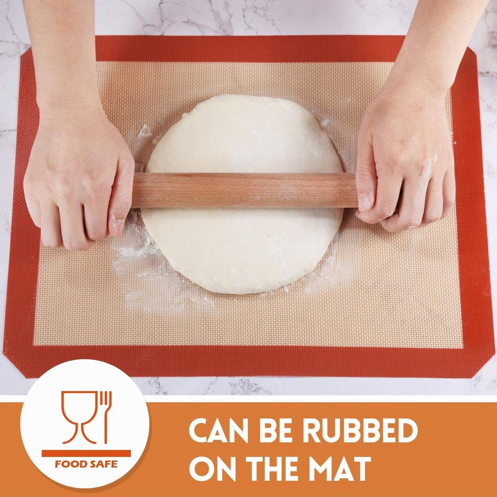 Silicone Baking Mat Flexible Rectangular Odorless Non-Stick Heats-resistant Home Restaurant Bakery Cooking Pad Accessories