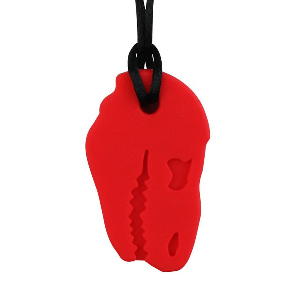 5 buc Colier de mestecat senzorial Copii Silicon de calitate alimentară Jucării de mestecat dinozaur pentru băieți fete adulți