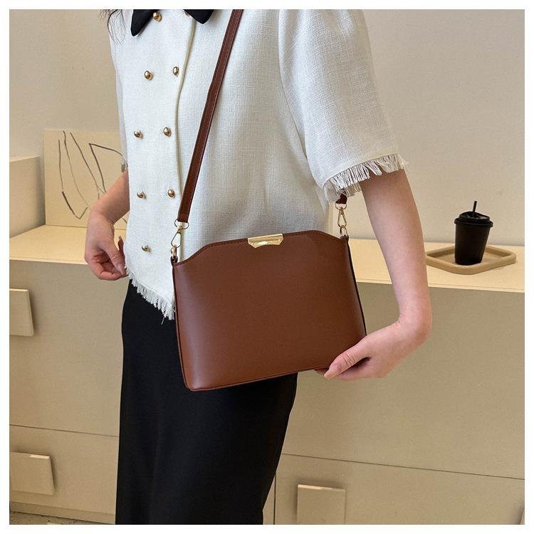 Atmosferyczna Minimalistyczna Damska Modna Torebka: 2025 Modna Wszechstronna Torba na Ramię i Przez Ramię w Jednolitym Kolorze