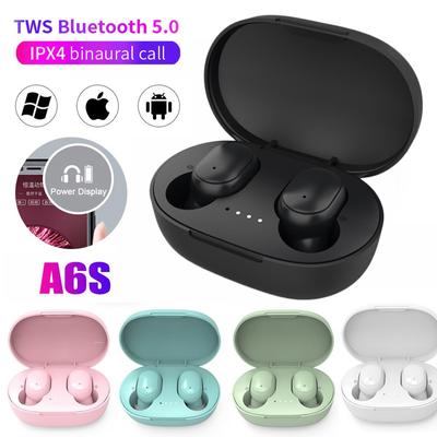 Écouteurs sans fil Bluetooth 5.0 A6S TWS Casque stéréo à basses profondes étanche avec étui de chargement
