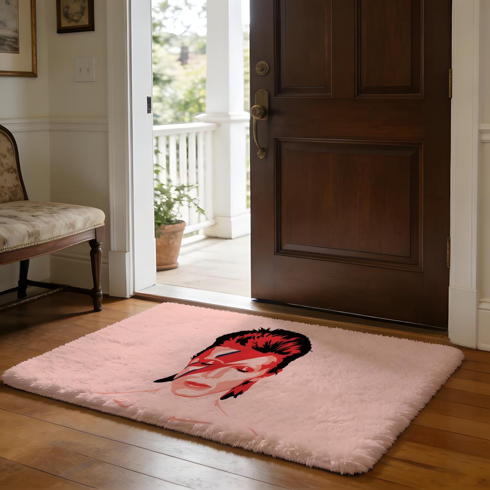 Tapis de sol Living de David Bowie Tapis absorbant doux en flanelle Tapis antidérapant Maison Chambre à coucher Salle de bain