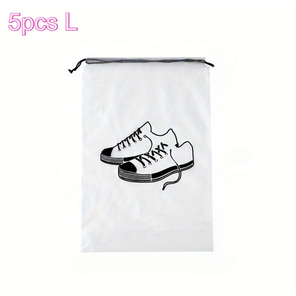 5pcs Shoe Storage Bags Dustproof - Travel Drawstring Shoe Pouches for Luggage,Dust Covers for Sneakers,Gym & Closet Organization