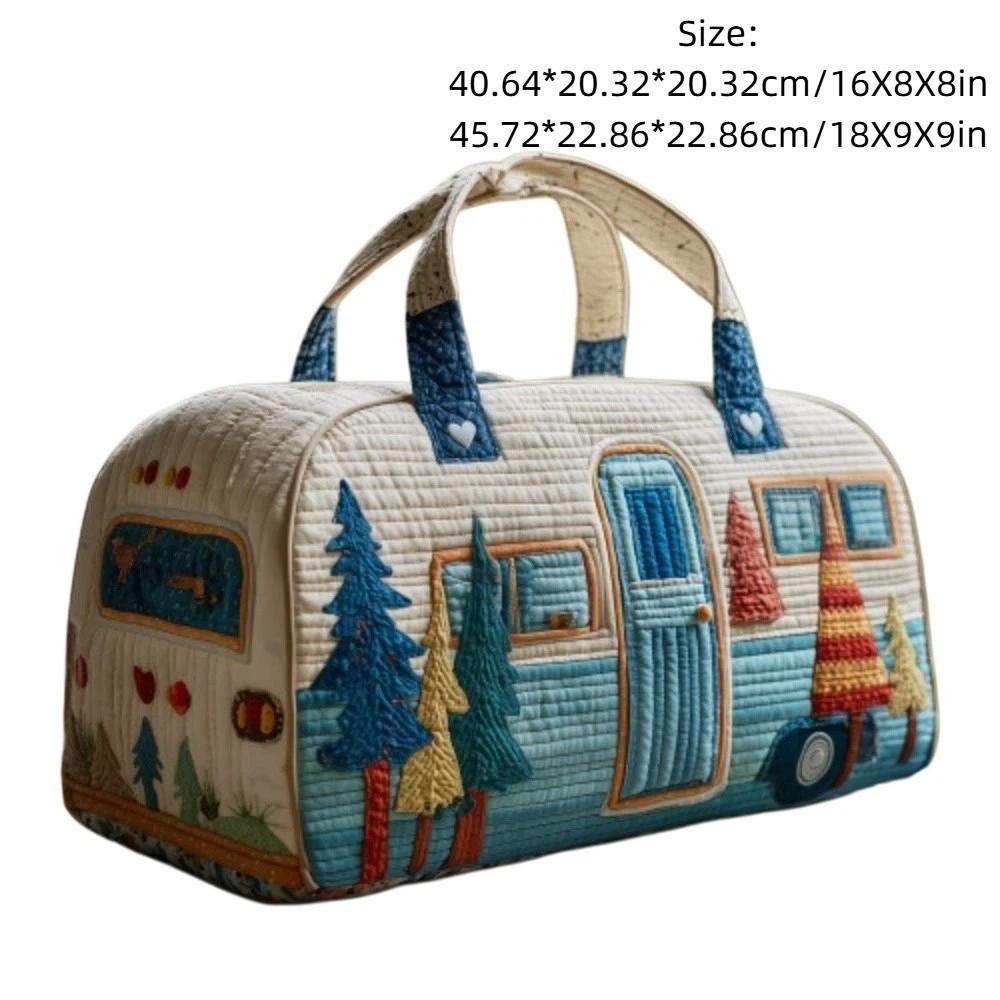 Verstellbarer Gurt Gesteppte Reisetasche 3D-Stepperei Handwerk Große Kapazität Handtasche für Kurzstrecken Tragetaschen Reise-Duffle-Bag