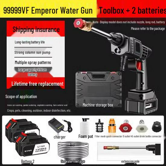 Cordless High-Pressure Handheld Car Washer with Lithium Battery