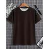 Europäische Größen Herren Sommer Kurzarm T-Shirt mit Buchstaben-Print - Lockere Passform Lässiges Rundhals-Oberteil, Leicht dehnbar Atmungsaktives Gewebe