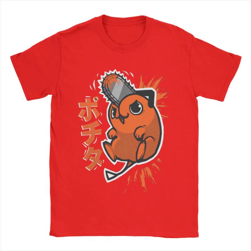 2025 SummerAutumn Pochita poster Print Tshirt loose and casual shortsleeved streetwear for men and women