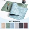 43x30cm PVC Leather Table Mat Pad Waterproof and Oil-resistant Placemats Coaster Non-slip Pad Dishes Dining Table Mat Decor