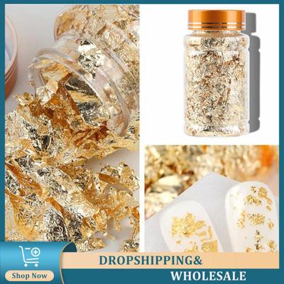 Bottled Gold Leaf Strong Sense Of Decoration Gold Leaf Fragments Broken Rose Gold Gold Flakes For Handicrafts Table Decoration