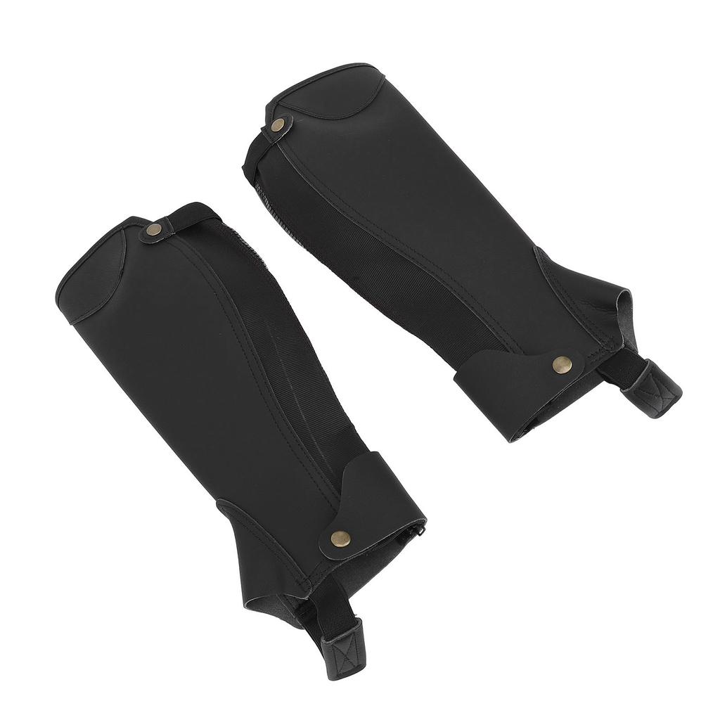 1 Pair Equestrian Half Chaps Breathable 3 Layer Fabric Shock Absorbing Anti Abrasion Horse Riding Half Chaps for Child