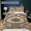 Compass Pattern Bedding uilt Set uilt Cover Pillowcase Home Decoration Birthday Gift (1 * duvet cover + 2 * pillowcase  without core)167