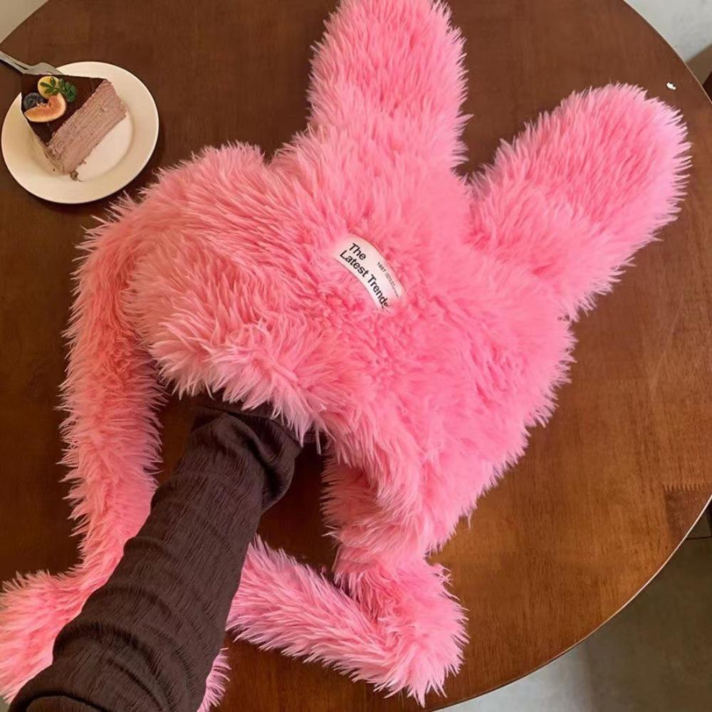 Long Rabbit Ears Women's Plush Caps Cute Winter Beanies Hats Sweet Fuzzy Bunny Hat  Ski