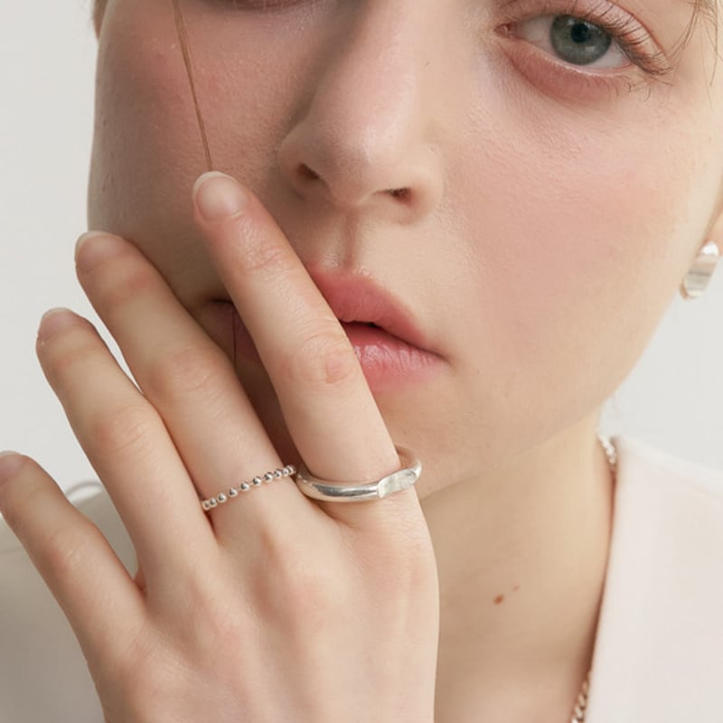 UNI.J [Cotidiano]Ball Chain Silver Ring Ir271