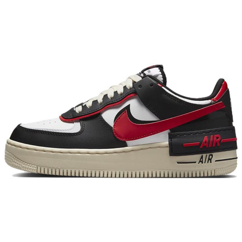 Nike Air Force 1 Low Shadow Summit White University Red Black Women's Sneakers DR7883-102