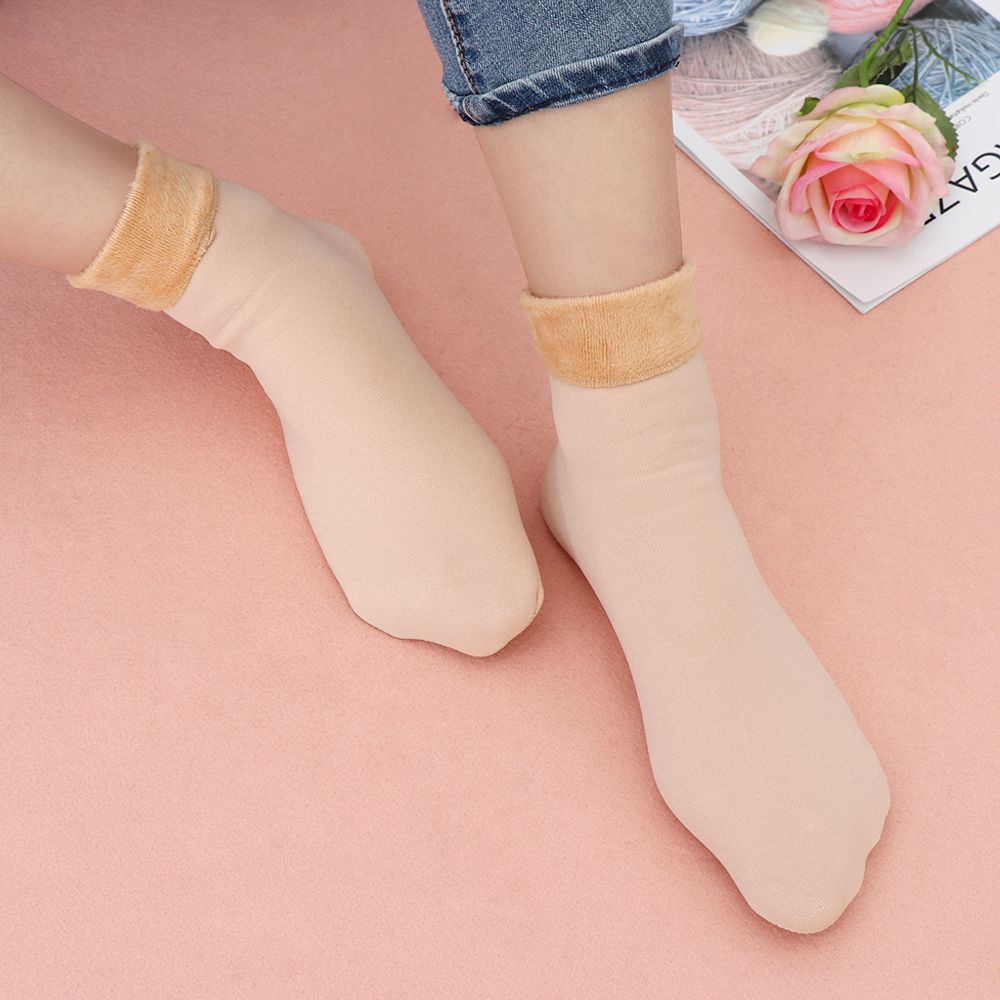Home Seamless Thermal Cashmere Thicken Socks Wool Hosiery Velvet Floor Stocking