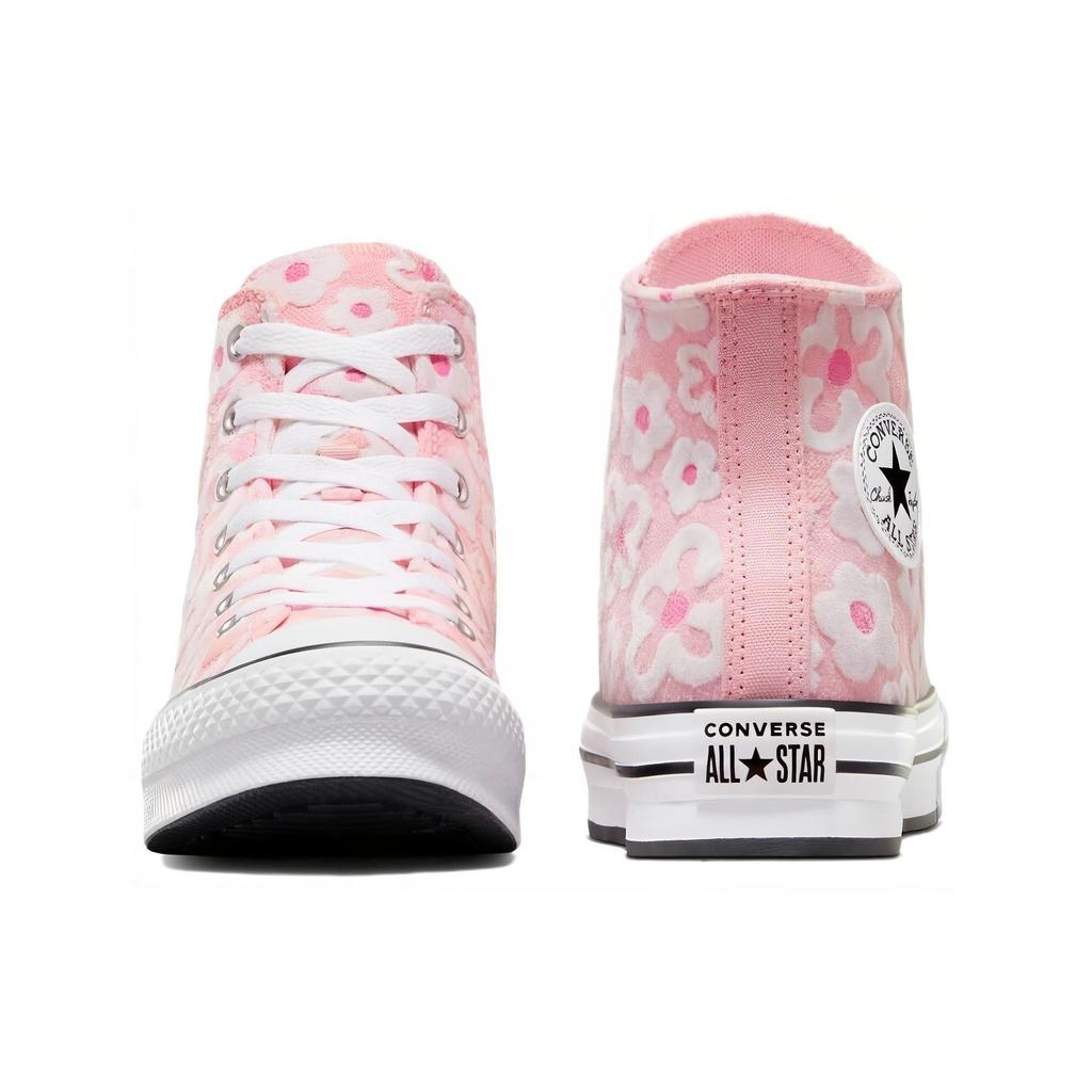 Converse Chuck Taylor All Star Lift Platform High GS Floral Embroidery - Donut Glaze Kids Sneakers Pink Oops-Pink White A06324C