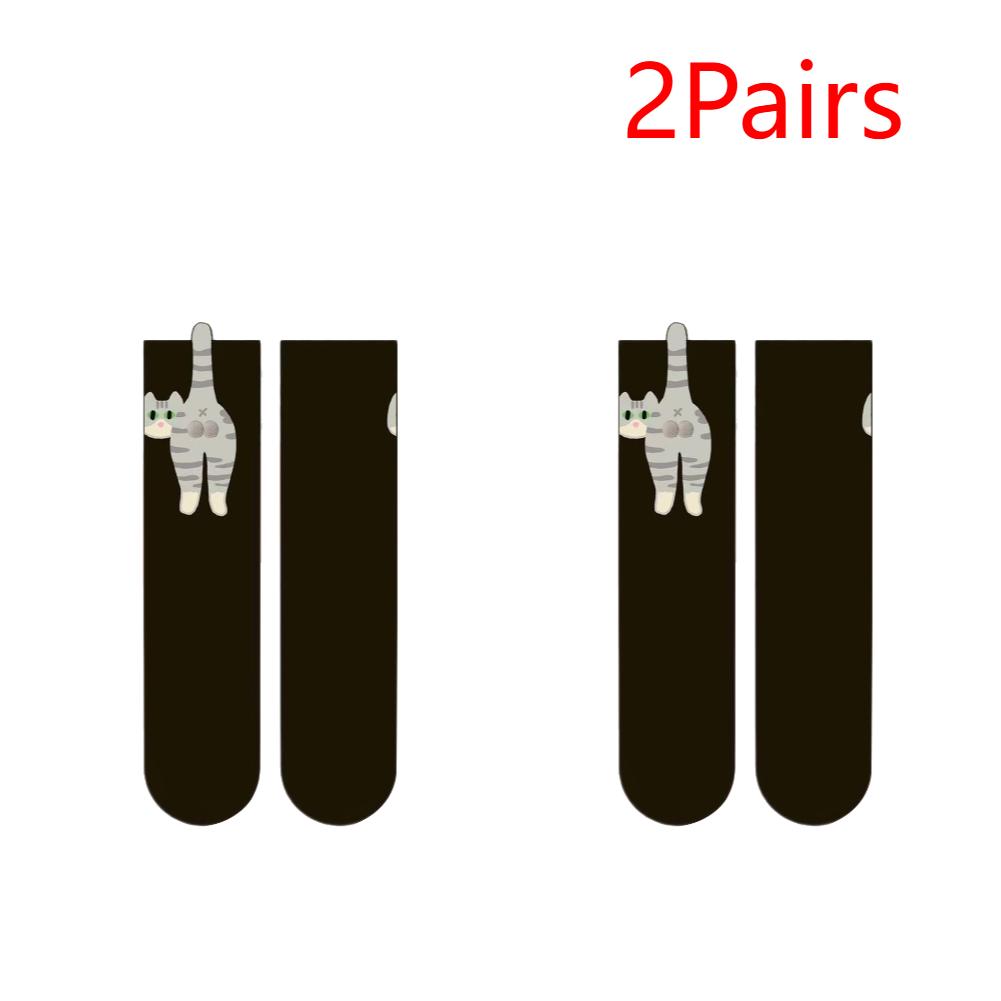 Woman Socks Kawaii Cartoon Cute 3D Dog Cat Paw Pattern Female Home Floor Sleeping Animal Crew Cotton Sock For Cats Lovers