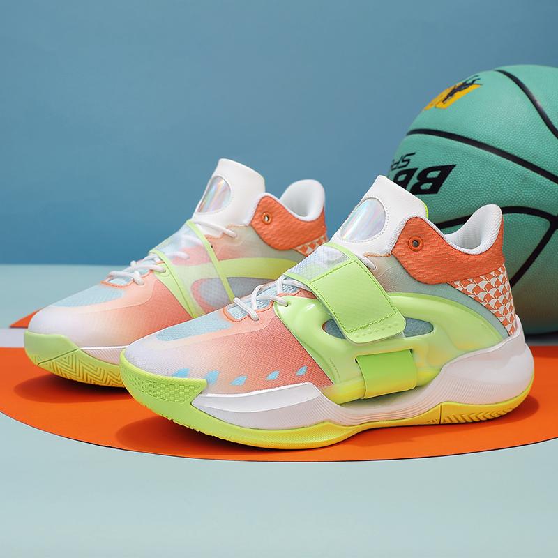 Men's Basketball Shoes Breathable Cushioning Non-Slip Wearable Runing Shoes Gym Training Athletic Basketball Sneakers for Men