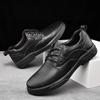 Pantofi bărbați modă cu șireturi pantofi Retro Oxford bărbați casual derby cu vârf rotund casual cu platformă talpă groasă pantofi din piele pentru bărbați